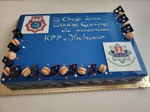 tort z logo KPP Kraków z okazji