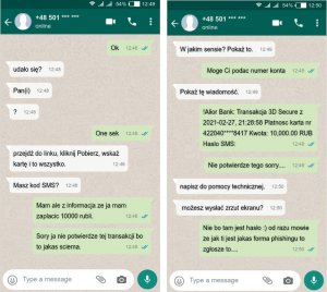 fałszywe sms z próbą wyłudzenia pieniędzy