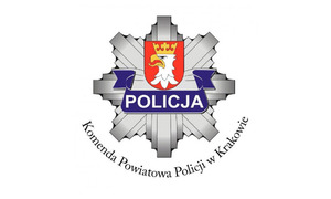 .Logo Komendy Powiatowej Policji w Krakowie.