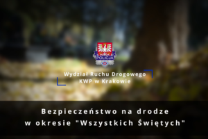 grafika bezpieczeństwo na drodze w okresie wszystkich świętych