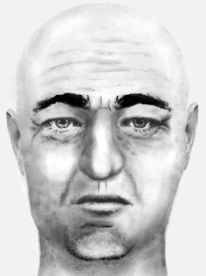 twarz mężczyzny z przodu portret po rekonstrukcji przyżyciowego wyglądu twarzy