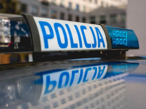 napis Policja na radiowozie
