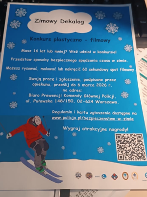 ulotka zasad bezpieczeństwa zimą