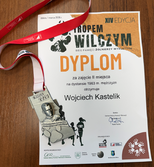 dyplom i medal za zajęcie II miejsca