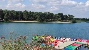 widok Plaży razem i zalewu