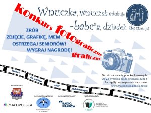 plakat akcji wnuczka wnuczek edukuje babcia dziadek się stosuje