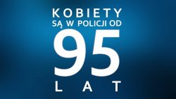 grafika z napisem kobiety są w policji od 95 lat